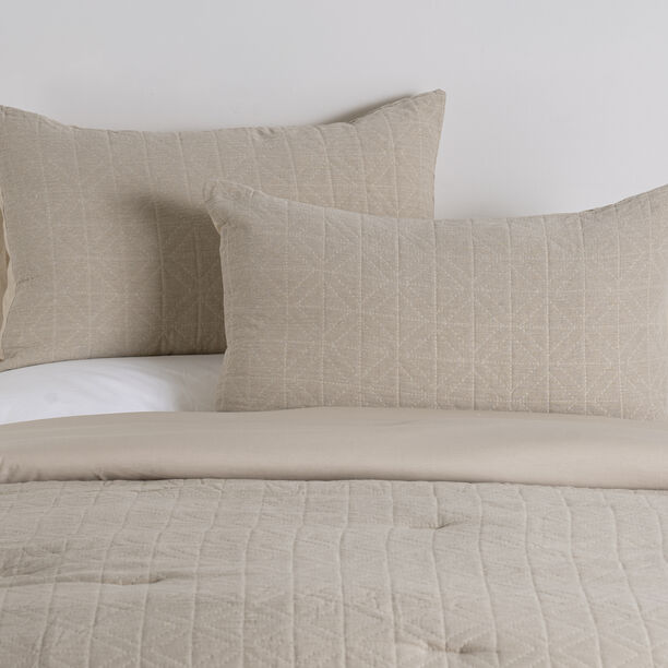 Boutique Blanche 3pcs jacquard super king comforter set, beige 260*240cm image number 1