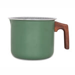Alberto Non Stick Milk Pan Matt Green With Wooden Handle image number 1
