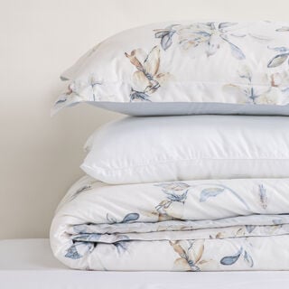 Cottage border floral 3pc comforter full 160*240 cm, Blue