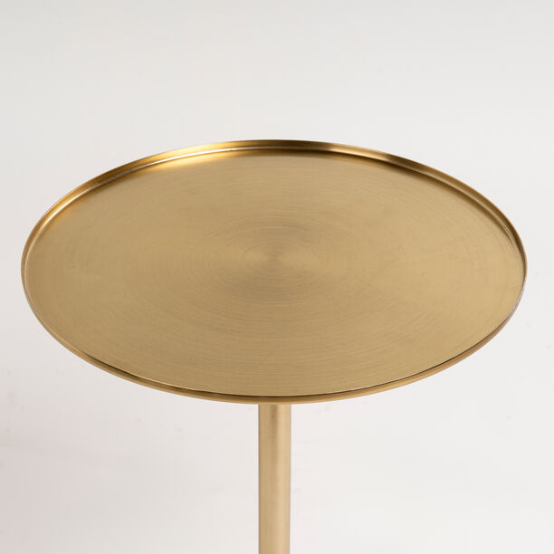 Metal Side Table Marble Base 35.6* 35.6*48.5 cm image number 2