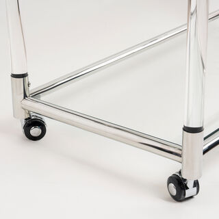 Trolley Sstell Acrylic Silver 3 Tier 80*40*80 cm