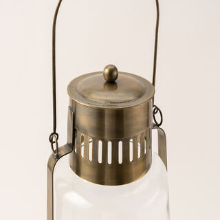 Homez gold metal lantern 20*20*54 cm