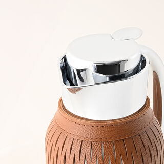 Dallaty brown leather vacuum flask 1.2L