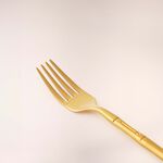 La Mesa gold bamboo pattern stainless steel cutlery set 20 pc image number 2