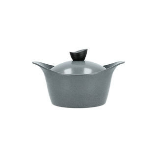 Lahoya Granite Pot With Lid 24 cm Gray