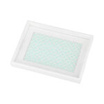 1Pc White Blue Wood Tray 38*28cm image number 1