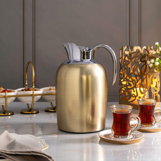 Dallaty steel vacuum flask matt gold 1.3L