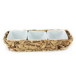 La Mesa Oven/Serving 3 Bowls With Rattan Basket image number 1