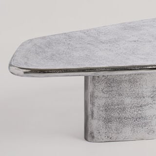 Homez Metal Coffee Table, Silver 119*57*34 Cm