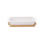 La Mesa Oven/Serving Rectangle Plate With Bamboo image number 0