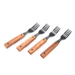 Alberto 4 Pieces Bbq Fork Set With Wooden Handle image number 1