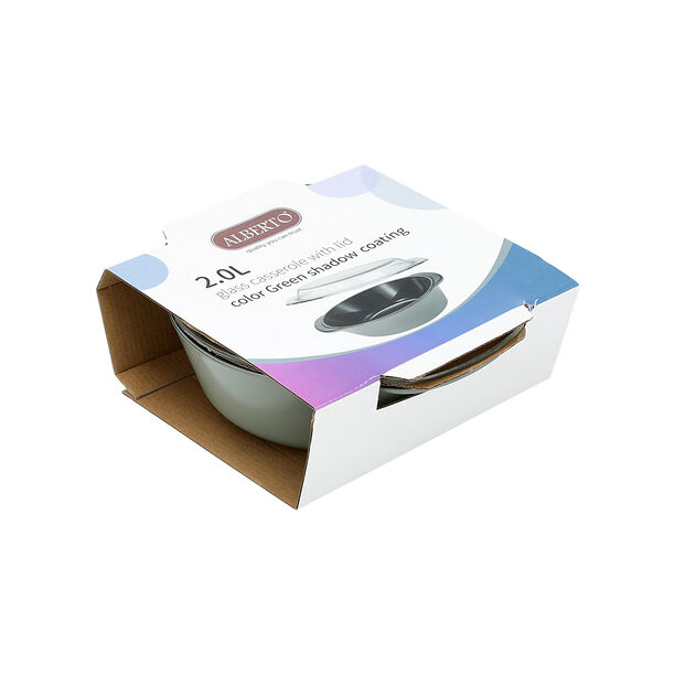 Glass Casserole With Lid image number 4