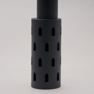 Homez Ramora Collection Lantern, Black, 12*11*47 Cm