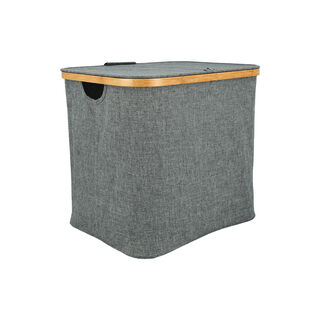 Laundry Bamboo Fabric Hamper With Cover