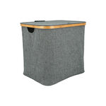 Laundry Bamboo Fabric Hamper With Cover image number 1