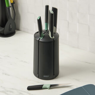 Joseph joseph elevate knives carousel set 5pc editions sage