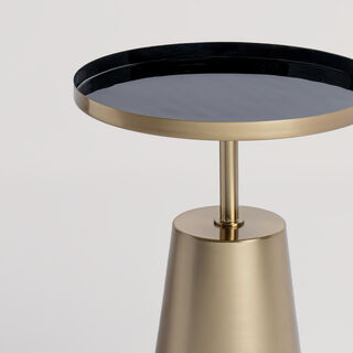 Homez steel side table, gold and black 40*40*50cm