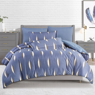 COTTAGE COMFORTER TWIN SIZE 4 PCS SET RAMSAY NAVY