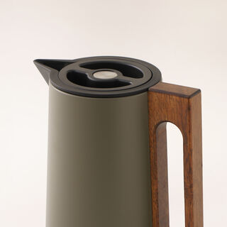 Dallaty Steel Vacuum Flask Flask With Wood Handle 0.6L, Green