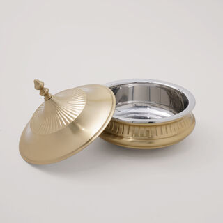 La Mesa Food Saver Matt Gold Plated, 27*27*25 Cm