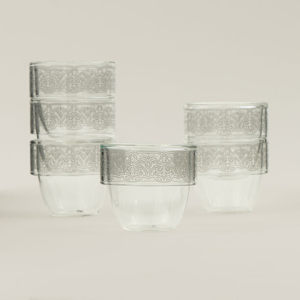 Dallaty glass coffee cup set 6pcs image number 4