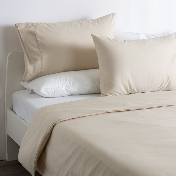 Cottage 3pcs cotton duvet cover 260*200cm 200 thread count creamy image number 0