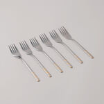 بنتولا طقم شوك حلويات ستانلس ستيل بلمعة مرآة 6 قطع 2.5 ملم image number 0