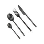 La Mesa matt black stainless steel cutlery set 16 pc image number 1