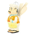 Ceramic Smiling Chef Utensil Holder L:23Cm image number 0