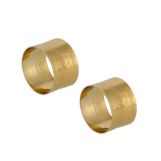 Manuscript Napkin Ring Set Of 2 Gold