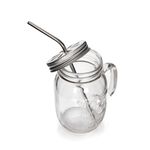 Alberto 4 Pieces Glass Mug Set With Metal Straw image number 2