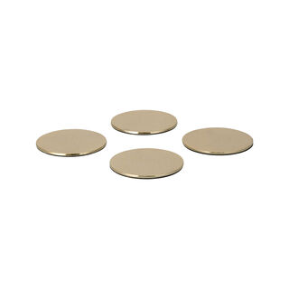 Coasters Steel Manuscript Gold 4Pc