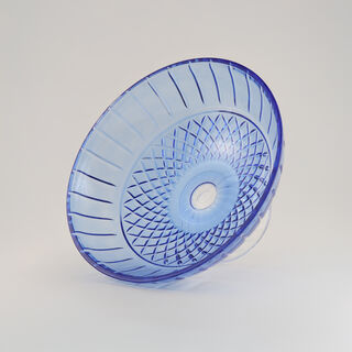 Homez D&eacute;cor Bowl Glass Navy Blue 29.4*29.4*14.4 Cm