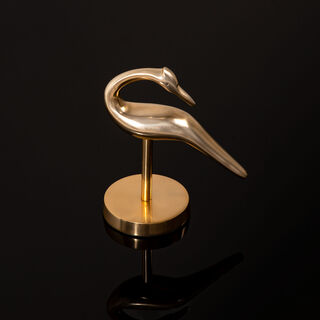 ديكور جانبي معدني تصميم طائر ذهبي
