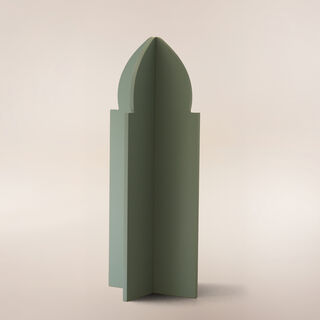 Homez Arched Wooden Ramadan Decorative Piece, Blue 35*14*14Cm