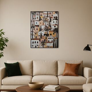 Homez canvas wall art framed city 90*120cm