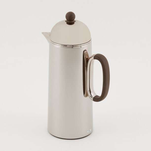 دلتي طقم دلة قطعتين ستانلس ستيل شامبين لامع مع خشب بسعة 1 لتر لكل قطعة image number 1