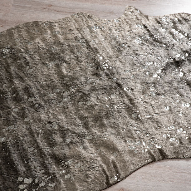 Cottage Faux Cowhide Rug Dark Gray 150X200 Cm image number 1