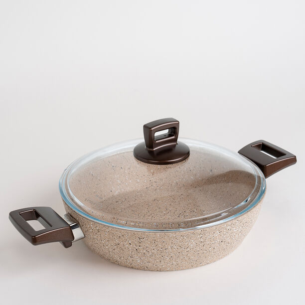 Alberto 7 piece granite cookware set cream colour image number 4