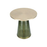 Side Table Gold Top Glass Base 46*46 cm image number 3