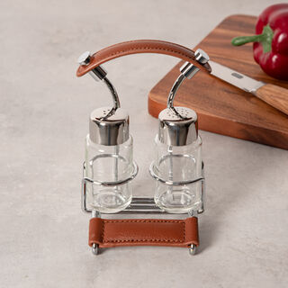 Cadiz Salt And Pepper Set With Stainless Steel Covers 