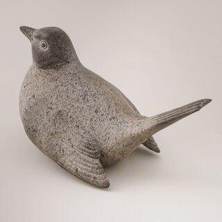 Homez decoration resin bird figurine grey