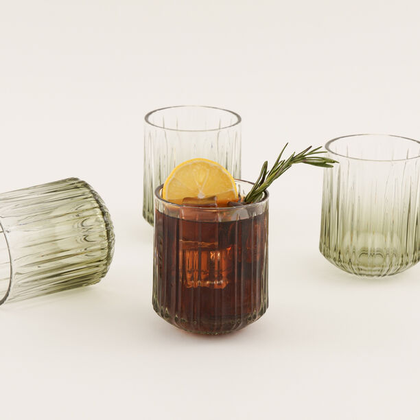 La Mesa Glass Tumbler Set 4Pcs 300Ml, Green image number 0