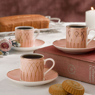 La Mesa 12 Pieces Porcelain Turkish Coffee Cups