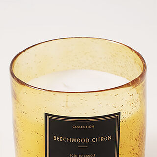 Beechwood And Citron Scented Glass Candle 1266G