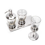 Bath Set Set Of 4 Pcs Silver image number 2