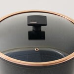 Alberto aluminum casserole with glass lid 2.5L, black image number 2