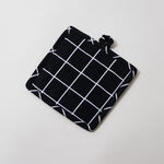 Alberto 100% Cotton Kitchen Set Of 4Pcs, Black image number 3