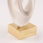 Homez aztec decorative sculpture 20.2*19.5*47cm, white and gold image number 3