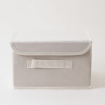 Homez Clothes Organizer Storage Box Polyester, Beige 43*28*25Cm image number 1